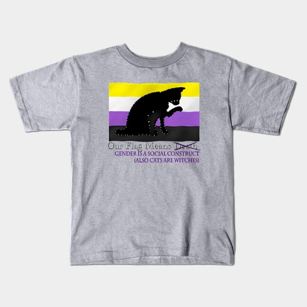 Our Flag Means Gender Is A Social Construct Kids T-Shirt by Jen Talley Design